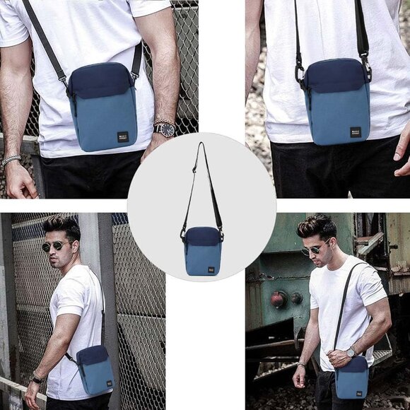 Mini Crossbody Bag Nylon Lightweight Small Messenger Compact Unisex - Picture 9 of 9